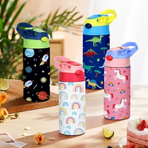 350ml Cartoon Pattern Cup Kids Insulated Water Bottle